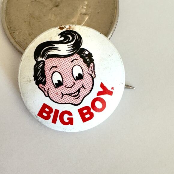 Vintage 1950s Big Boy Advertising Button Pinback Promo Restaurant Badge - Picture 6 of 16